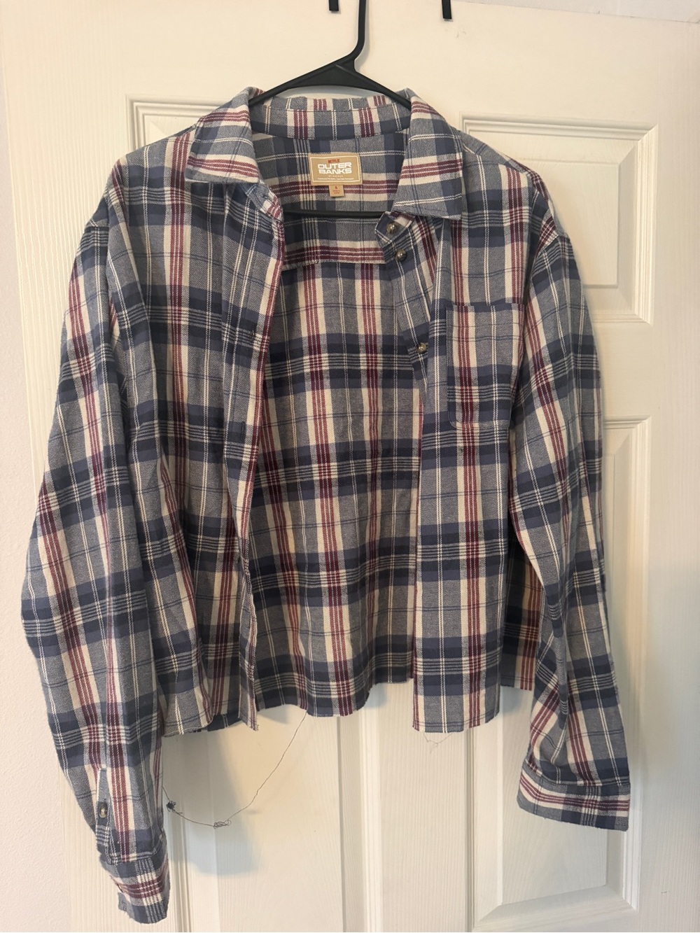 PacSun Men's Plaid Button-Down Shirt - Blue, White & Burgundy